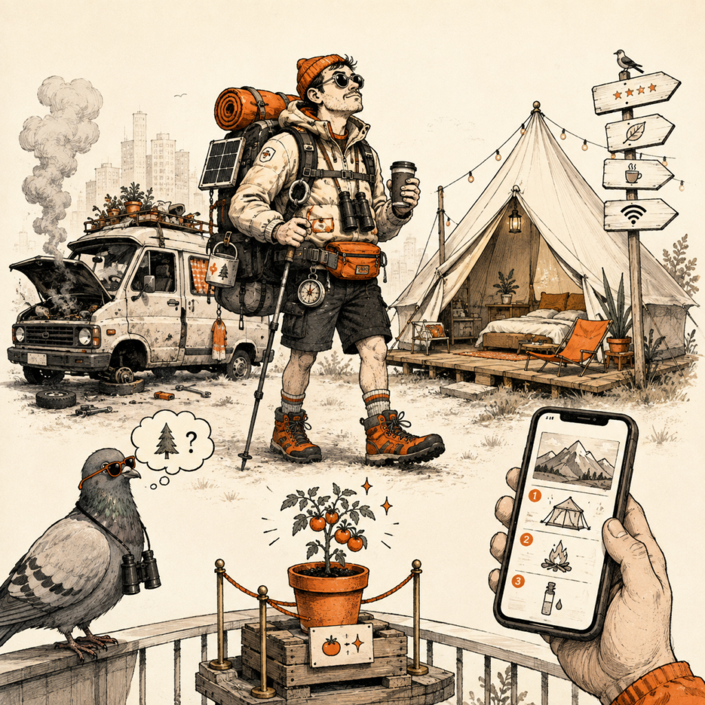 Guide satirique du plein air urbain et de la survie de citadins